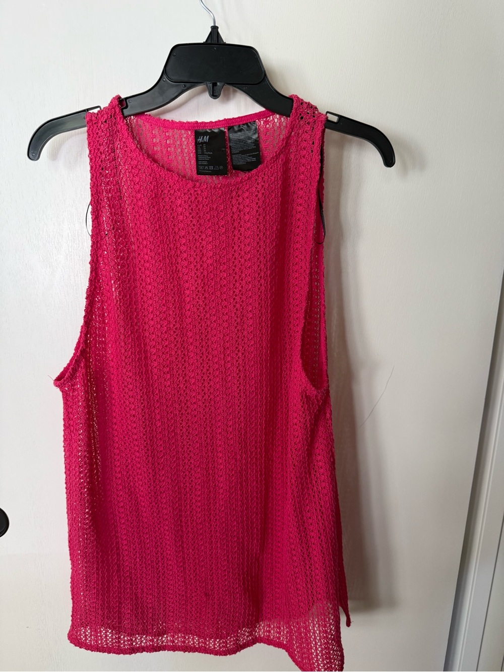 H&M Hot Pink Open-Knit Tank
